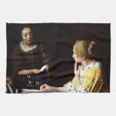 Johannes Vermeer - Mistress en Maid Theedoek (Horizontaal)