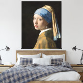 Johannes Vermeer’s Meisje met de Parel Canvas Afdruk (Insitu (Slaapkamer))