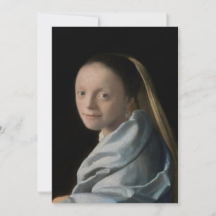 Johannes Vermeer - Studie van een jonge vrouw Bedankkaart