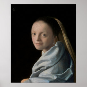 Johannes Vermeer - Studie van een jonge vrouw Poster