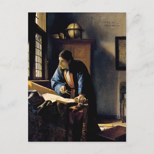Johannes Vermeer - The Geographer Briefkaart (Voorkant)