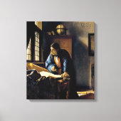 Johannes Vermeer - The Geographer Canvas Afdruk (Voorkant)
