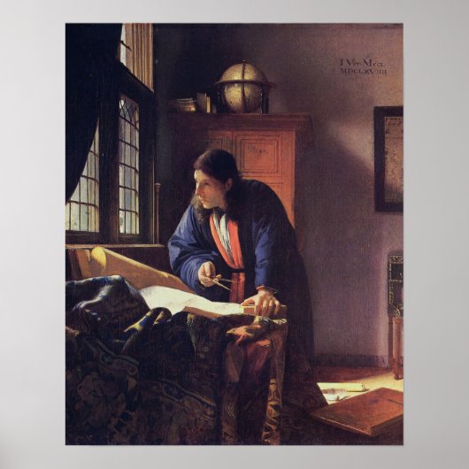 Johannes Vermeer, The Geographer Poster (Voorkant)