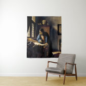 Johannes Vermeer - The Geographer Wandkleed (In situ)