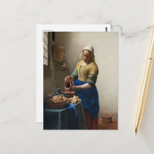 Johannes Vermeer, The Milkmaid Briefkaart