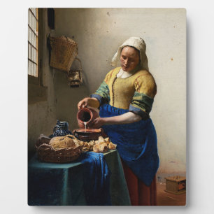 Johannes Vermeer - The Milkmaid Fotoplaat