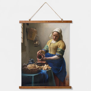 Johannes Vermeer - The Milkmaid Hangend Wandkleed