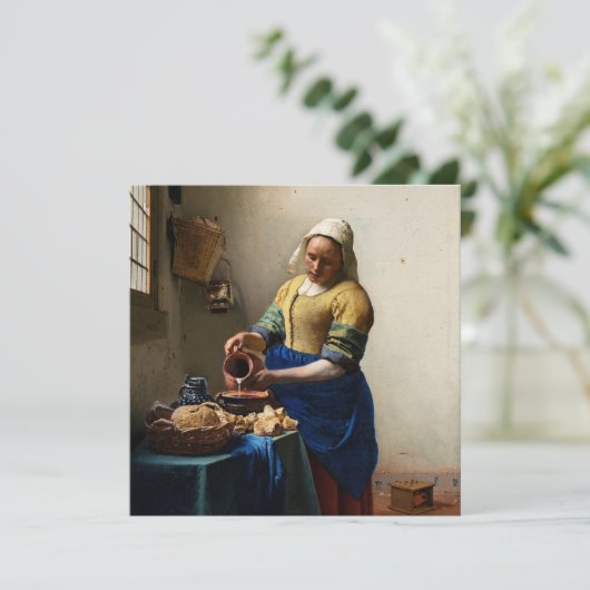 Johannes Vermeer - The Milkmaid Kaart (Staand voorkant)