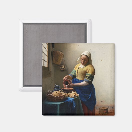 Johannes Vermeer - The Milkmaid Magneet (Voorkant / Achterkant)