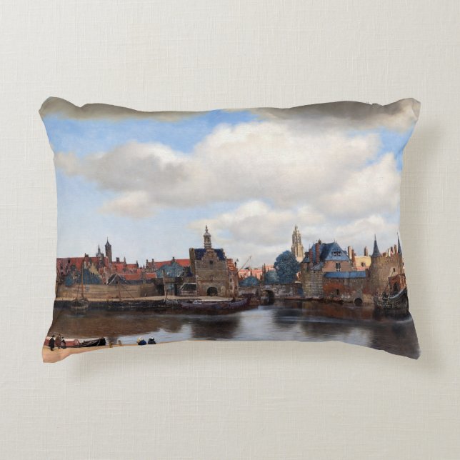 Johannes Vermeer - Uitzicht van Delft Accent Kussen (Voorkant)