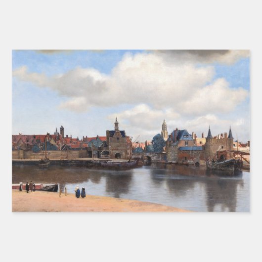 Johannes Vermeer - Uitzicht van Delft Inpakpapier Vel (Voorkant 3)
