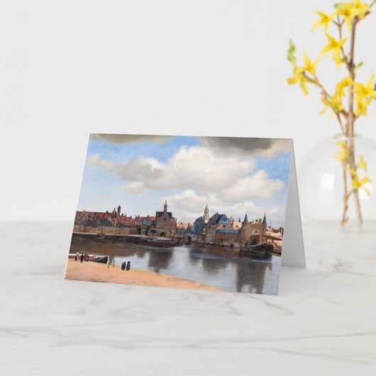 Johannes Vermeer - Uitzicht van Delft Kaart (Gele Bloem)