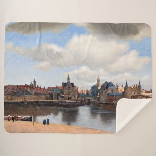 Johannes Vermeer - Uitzicht van Delft Sherpa Deken (Voorkant (horizontaal))