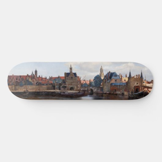 Johannes Vermeer - Uitzicht van Delft Skateboard (Horizontaal)