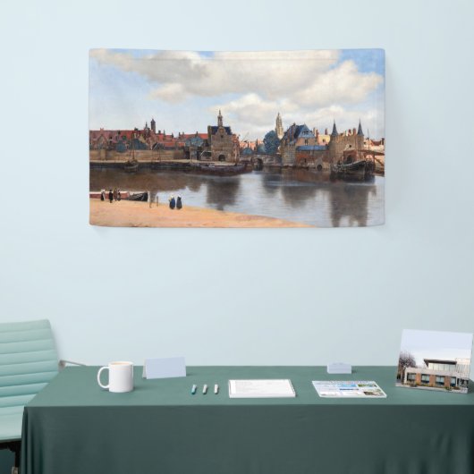Johannes Vermeer - Uitzicht van Delft Spandoek (Beurs)