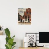 Johannes Vermeer Uitzicht van Houses in Delft Poster (Thuiskantoor)