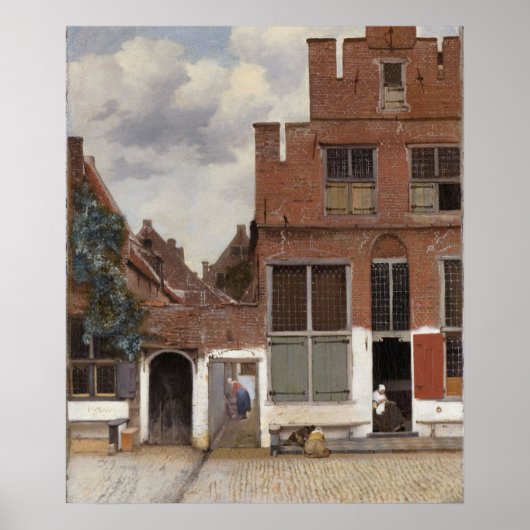 Johannes Vermeer, Uitzicht van Huizen in Delft Poster (Voorkant)