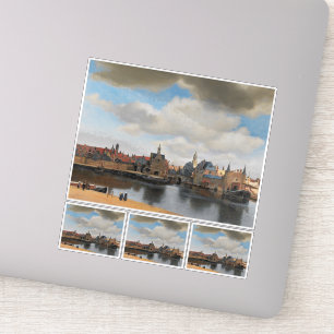 Johannes Vermeer, van Deft, Uitzicht Delft Sticker