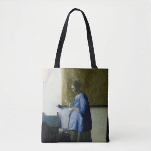 Johannes Vermeer - Vrouw in Blauw Leest een brief Draagtas