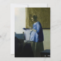 Johannes Vermeer - Vrouw in Blauw Leest een brief