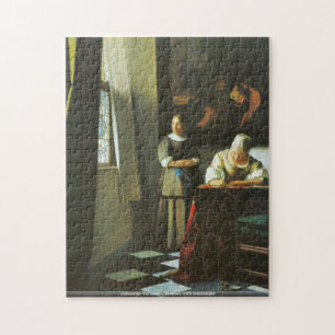 Johannes Vermeer - Vrouw met boodschapper Legpuzzel