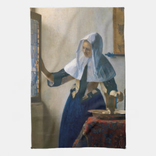 Johannes Vermeer - Vrouw met een waterkan Theedoek