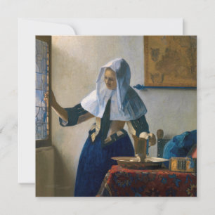 Johannes Vermeer - Vrouw met een waterpitcher Bedankkaart