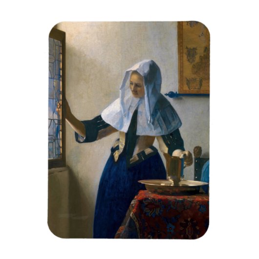 Johannes Vermeer - Vrouw met een waterpitcher Magneet (Verticaal)