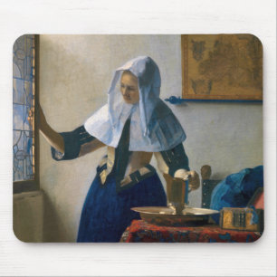 Johannes Vermeer - Vrouw met een waterpitcher Muismat