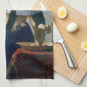 Johannes Vermeer - Vrouw met een waterpitcher Theedoek (Quarter Fold)