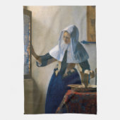 Johannes Vermeer - Vrouw met een waterpitcher Theedoek (Verticaal)
