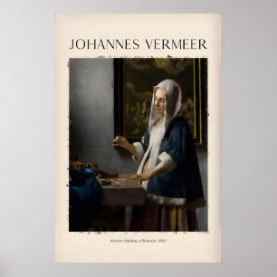 Johannes Vermeer Vrouw met weegschaal662 Nederland Poster