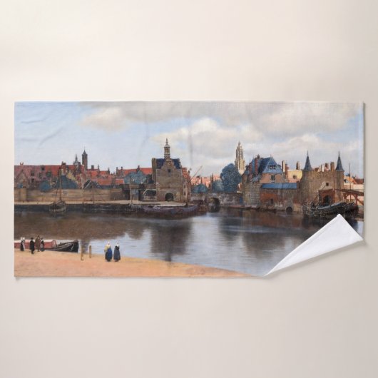 Johannes Vermeer - Vue de Delft (Serviette de bain)