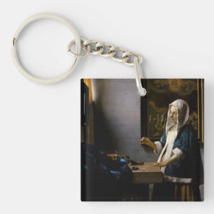 Johannes Vermeer - Woman Holding a Balance Sleutelhanger