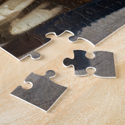 Johannes Vermeer - Young Woman Seated at Virginal Legpuzzel (Zijkant)