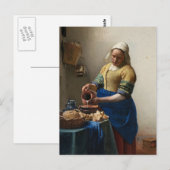 Johannes Vermeer's Milkmaid Briefkaart (Voorkant / Achterkant)