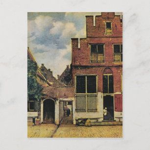 Johannes Vermeer's Street in Delft (circa 1660) Briefkaart