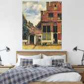 Johannes Vermeer's Street in Delft (circa 1660) Canvas Afdruk (Insitu (Slaapkamer))