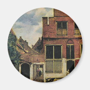 Johannes Vermeer's Street in Delft (circa 1660) Magneet