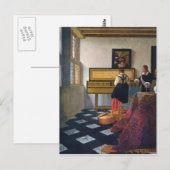 Johannes Vermeer's The Music Lesson (circa 1663) Briefkaart (Voorkant / Achterkant)