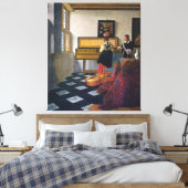 Johannes Vermeer's The Music Lesson (circa 1663) Canvas Afdruk (Insitu (Slaapkamer))