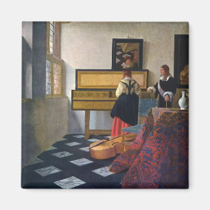 Johannes Vermeer's The Music Lesson (circa 1663) Magneet