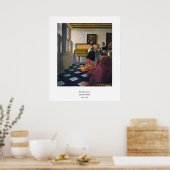 Johannes Vermeer's The Music Lesson (circa 1663) Poster (Keuken)