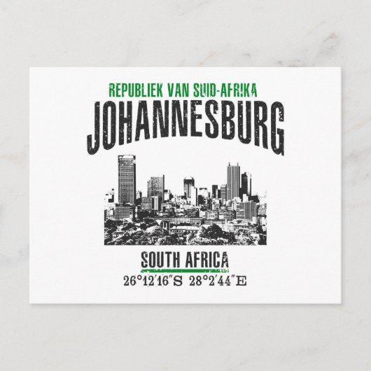 Johannesburg Briefkaart (Voorkant)