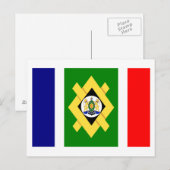 Johannesburg Flag Briefkaart (Voorkant / Achterkant)