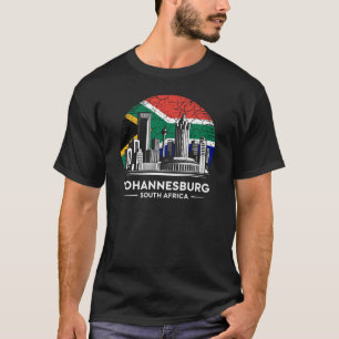 Johannesburg Stad Zuid-Afrika Vlag T-shirt