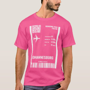 Johannesburg Zuid-Afrika Boarding Pass Luchtvaartm T-shirt