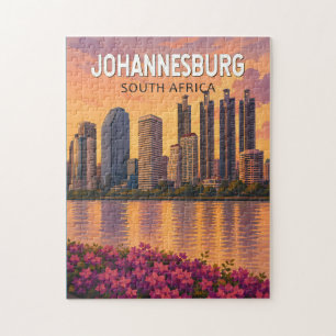Johannesburg Zuid-Afrika Illustratie Reis Kunst Legpuzzel