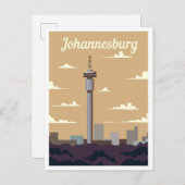 Johannesburg Zuid-Afrika Kunst Reizen Illustratie Briefkaart (Voorkant / Achterkant)