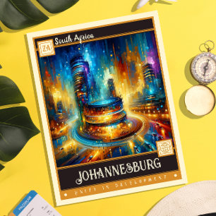 Johannesburg, Zuid-Afrika    schilderij Briefkaart